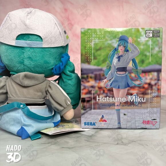Hatsune Miku Conceptual Series Vol. 2 Fuwapuchi Figre & Plush Doll (US) SET NEW - Picture 4 of 6